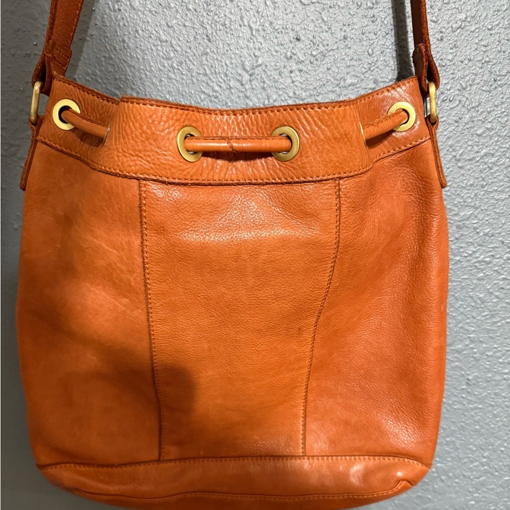 MARTA PONTI Tan Leather Crossbody Bag with Stud Details - Picture 4 of 8